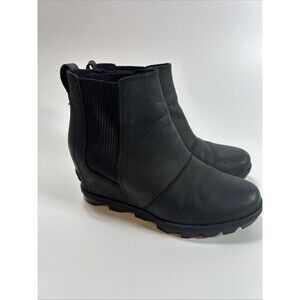 Sorel Black Suede Ankle Boots | Wedge Heel size 8.5